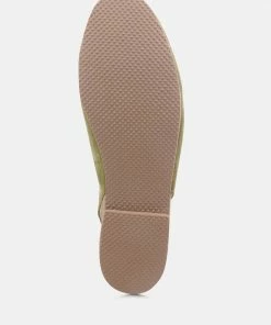 Rag & Co Flats GRETCHEN Green Slingback Flat Sandals