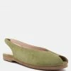 Rag & Co Flats GRETCHEN Green Slingback Flat Sandals 2 Rag & Co Flats GRETCHEN Green Slingback Flat Sandals