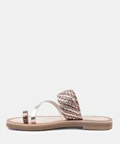 Rag & Co Flats ISIDORA Bronze Braided Leather Flat Sandal 12 Rag & Co Flats ISIDORA Bronze Braided Leather Flat Sandal