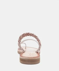 Rag & Co Flats ISIDORA Bronze Braided Leather Flat Sandal 13 Rag & Co Flats ISIDORA Bronze Braided Leather Flat Sandal