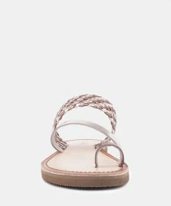 Rag & Co Flats ISIDORA Bronze Braided Leather Flat Sandal 11 Rag & Co Flats ISIDORA Bronze Braided Leather Flat Sandal