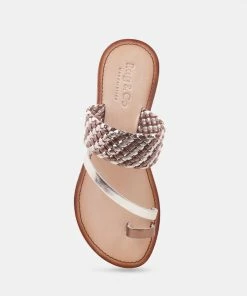 Rag & Co Flats ISIDORA Bronze Braided Leather Flat Sandal 15 Rag & Co Flats ISIDORA Bronze Braided Leather Flat Sandal
