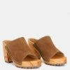 Rag & Co JARRAH Tan Suede Slide Clogs