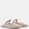 Rag & Co GEODE Mary Jane Cutout Embellished Mules In Beige 1 Rag & Co GEODE Mary Jane Cutout Embellished Mules In Beige