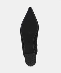 Rag & Co GEODE Mary Jane Cutout Embellished Mules In Black