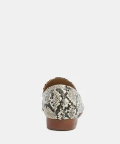 Rag & Co Loafers & Ballerinas JULIA Snake Skin Textured Loafers