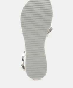 Rag & Co JUNE Silver Strappy Flat Leather Sandals Flats 13 Rag & Co JUNE Silver Strappy Flat Leather Sandals Flats
