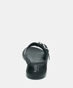 Rag & Co KELLY Black Flat Sandal With Buckle Straps 13 Rag & Co KELLY Black Flat Sandal With Buckle Straps