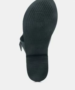 Rag & Co KELLY Black Flat Sandal With Buckle Straps 15 Rag & Co KELLY Black Flat Sandal With Buckle Straps