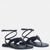 Rag & Co WRAP-UP Tie Around Black Flat Sandals Flats 1 Rag & Co WRAP-UP Tie Around Black Flat Sandals Flats