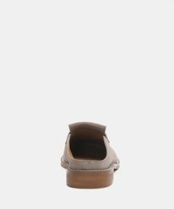 Rag & Co Loafers & Ballerinas LENA Taupe Suede Walking Loafer Mules