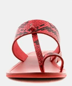 Rag & Co Flats LEONA Snake Print Thong Flat Sandals 10 Rag & Co Flats LEONA Snake Print Thong Flat Sandals