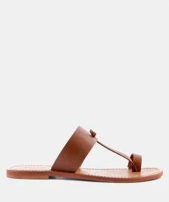 Rag & Co LEONA Tan Thong Flat Sandals Flats