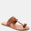 Rag & Co LEONA Tan Thong Flat Sandals Flats