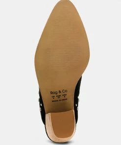 Rag & Co LESLIE Stacked Heel Mules