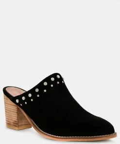 Rag & Co LESLIE Stacked Heel Mules