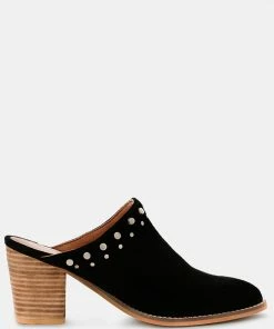 Rag & Co LESLIE Stacked Heel Mules
