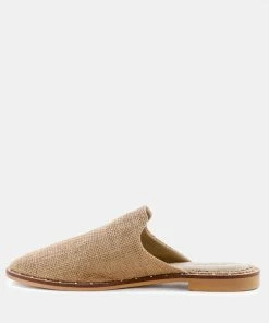 Rag & Co Flats LIA Camel Handcrafted Canvas Mules
