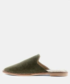 Rag & Co LIA Khaki Green Handcrafted Suede Mules 11 Rag & Co LIA Khaki Green Handcrafted Suede Mules