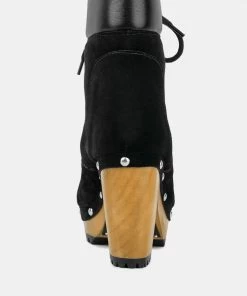 Rag & Co MAAYA Black Handcrafted Collared Suede Boot Boots 13 Rag & Co MAAYA Black Handcrafted Collared Suede Boot Boots