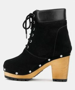 Rag & Co MAAYA Black Handcrafted Collared Suede Boot Boots 12 Rag & Co MAAYA Black Handcrafted Collared Suede Boot Boots