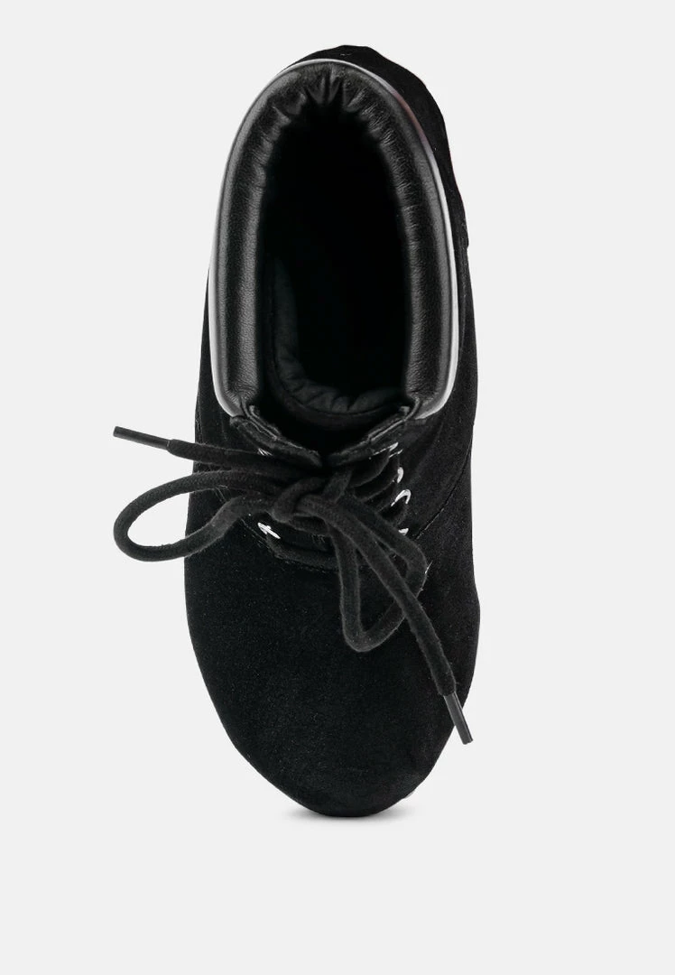 Rag & Co MAAYA Black Handcrafted Collared Suede Boot Boots 8 Rag & Co MAAYA Black Handcrafted Collared Suede Boot Boots