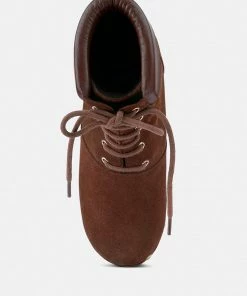 Rag & Co MAAYA Brown Handcrafted Collared Suede Boot 14 Rag & Co MAAYA Brown Handcrafted Collared Suede Boot
