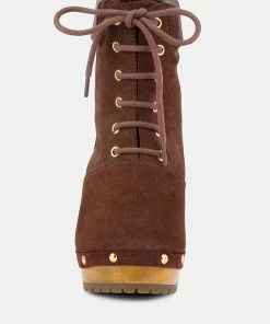 Rag & Co MAAYA Brown Handcrafted Collared Suede Boot 11 Rag & Co MAAYA Brown Handcrafted Collared Suede Boot