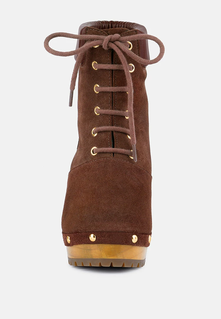 Rag & Co MAAYA Brown Handcrafted Collared Suede Boot 5 Rag & Co MAAYA Brown Handcrafted Collared Suede Boot
