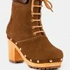 Rag & Co Boots MAAYA Tan Handcrafted Collared Suede Boot 1 Rag & Co Boots MAAYA Tan Handcrafted Collared Suede Boot