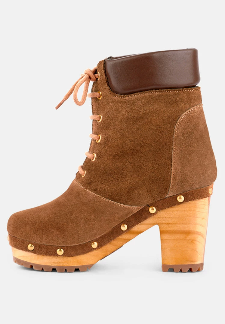 Rag & Co Boots MAAYA Tan Handcrafted Collared Suede Boot 6 Rag & Co Boots MAAYA Tan Handcrafted Collared Suede Boot