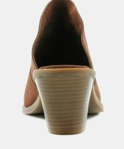 Rag & Co MAE Brown Classic Mule Heels Mules 12 Rag & Co MAE Brown Classic Mule Heels Mules