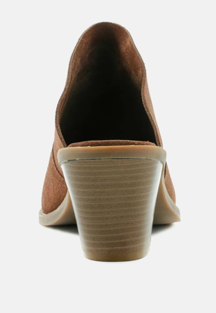 Rag & Co MAE Brown Classic Mule Heels Mules 7 Rag & Co MAE Brown Classic Mule Heels Mules