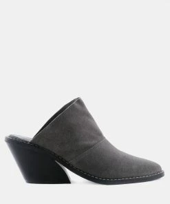 Rag & Co Mules MAE Grey Classic Mule Heels