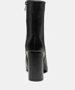 Rag & Co MARGEN Ankle High Pointed Toe Block Heeled Boot In Black 14 Rag & Co MARGEN Ankle High Pointed Toe Block Heeled Boot In Black