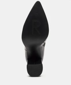 Rag & Co MARGEN Ankle High Pointed Toe Block Heeled Boot In Black 15 Rag & Co MARGEN Ankle High Pointed Toe Block Heeled Boot In Black