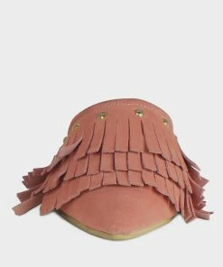 Rag & Co Flats MARISSA Pink Marissa Suede Fringe Mules