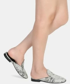 Rag & Co Flats MARLA Black Metallic Leather Mules 16 Rag & Co Flats MARLA Black Metallic Leather Mules