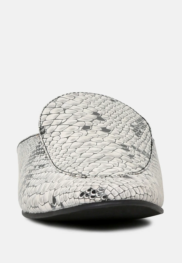 Rag & Co Flats MARLA Black Metallic Leather Mules 5 Rag & Co Flats MARLA Black Metallic Leather Mules