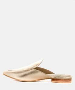Rag & Co MARLA Gold Metallic Leather Mules Flats