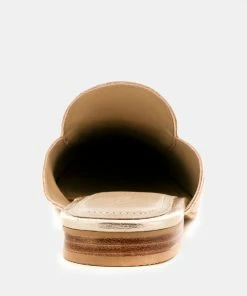 Rag & Co MARLA Gold Metallic Leather Mules Flats