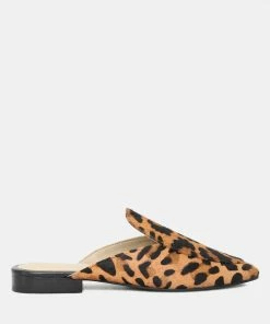 Rag & Co Flats MARLA Leopard Metallic Leather Mules