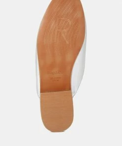 Rag & Co MARLA Silver Metallic Leather Mules Flats