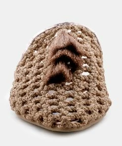 Rag & Co MELANIE Gold Woven Flat Mules With Tassels Flats 11 Rag & Co MELANIE Gold Woven Flat Mules With Tassels Flats