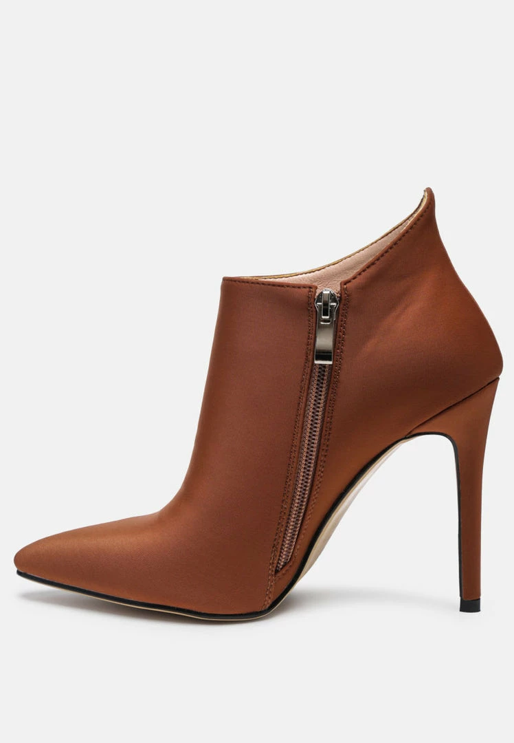 Rag & Co MELBA Pointed Toe Stiletto Boot In Brown Boots 6 Rag & Co MELBA Pointed Toe Stiletto Boot In Brown Boots
