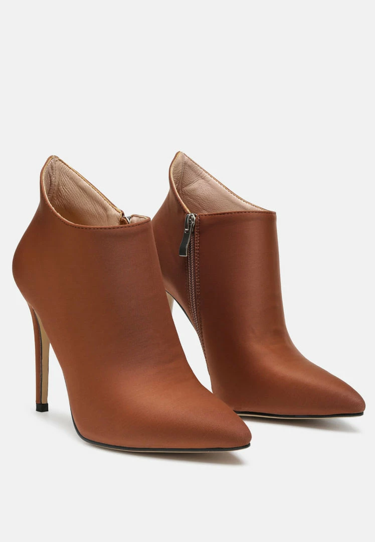 Rag & Co MELBA Pointed Toe Stiletto Boot In Brown Boots 3 Rag & Co MELBA Pointed Toe Stiletto Boot In Brown Boots