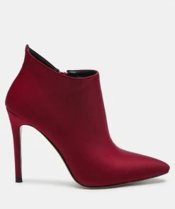 Rag & Co MELBA Pointed Toe Stiletto Boot In Burgundy Boots