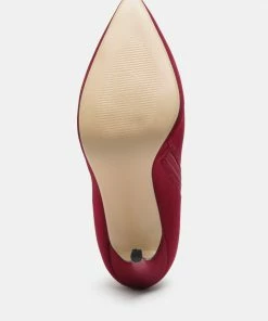 Rag & Co MELBA Pointed Toe Stiletto Boot In Burgundy Boots