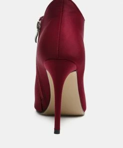 Rag & Co MELBA Pointed Toe Stiletto Boot In Burgundy Boots