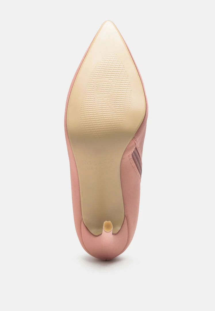 Rag & Co MELBA Pointed Toe Stiletto Boot In Nude 8 Rag & Co MELBA Pointed Toe Stiletto Boot In Nude